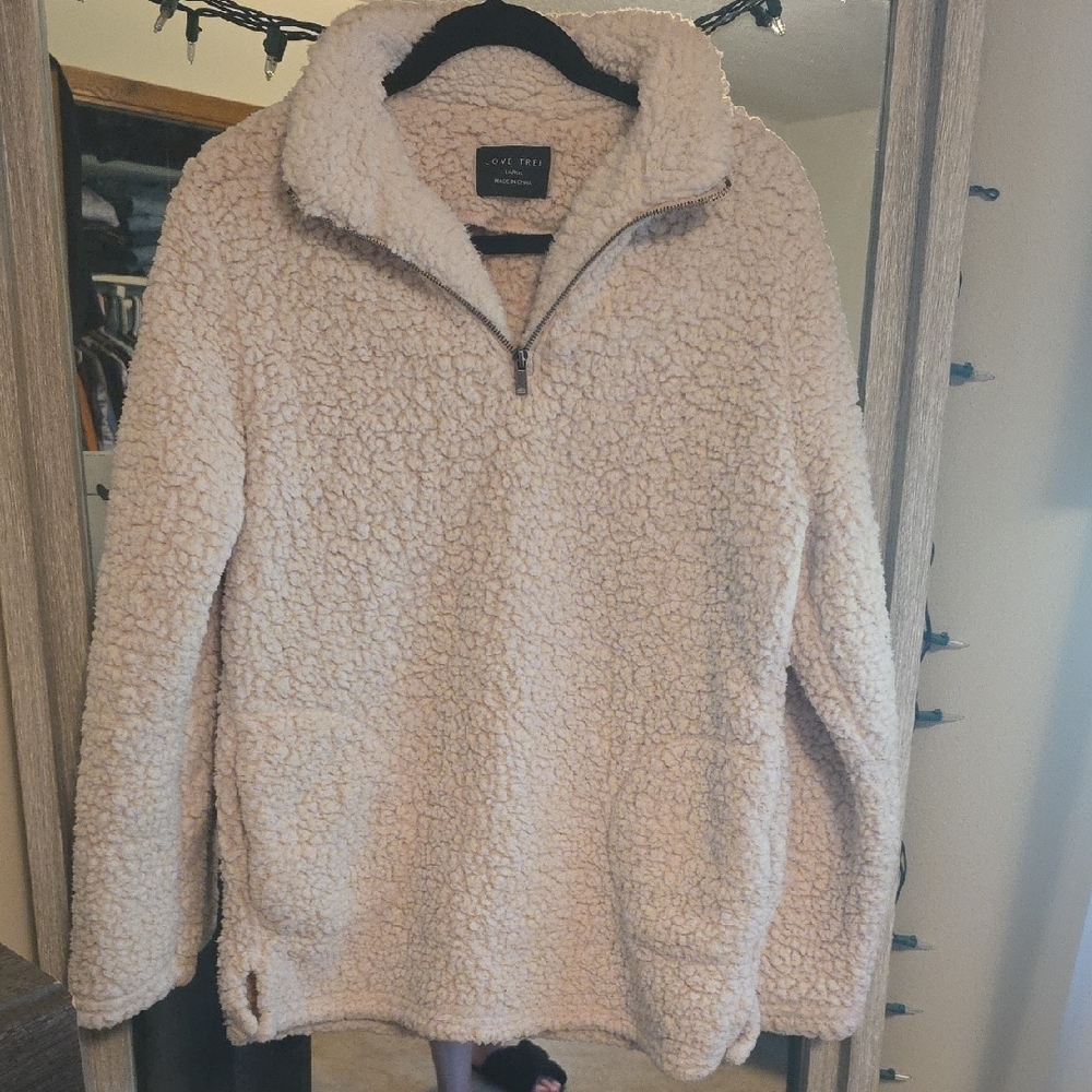 Love Tree Cream Sherpa Jacket